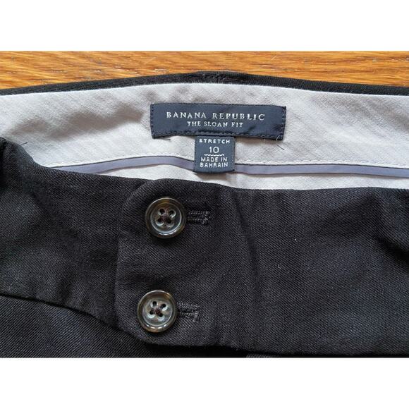 BANANA REPUBLIC 'The Sloan Fit' Black Stretch Pants sz 10 - Picture 5 of 12